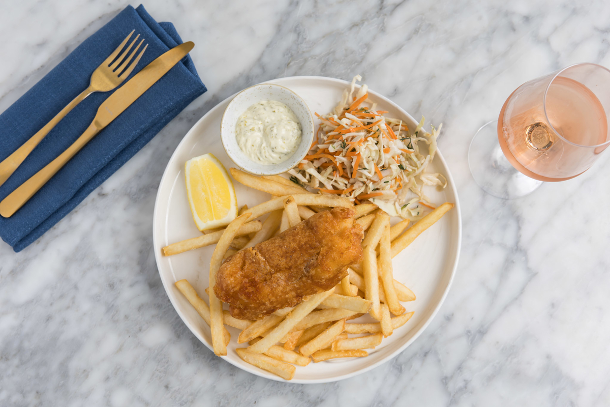 Plate of fish and chips