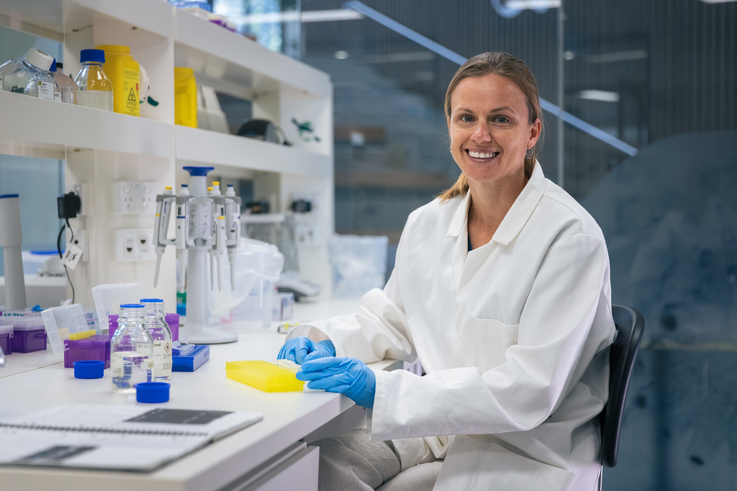 Conservation Scientist working in the lab
