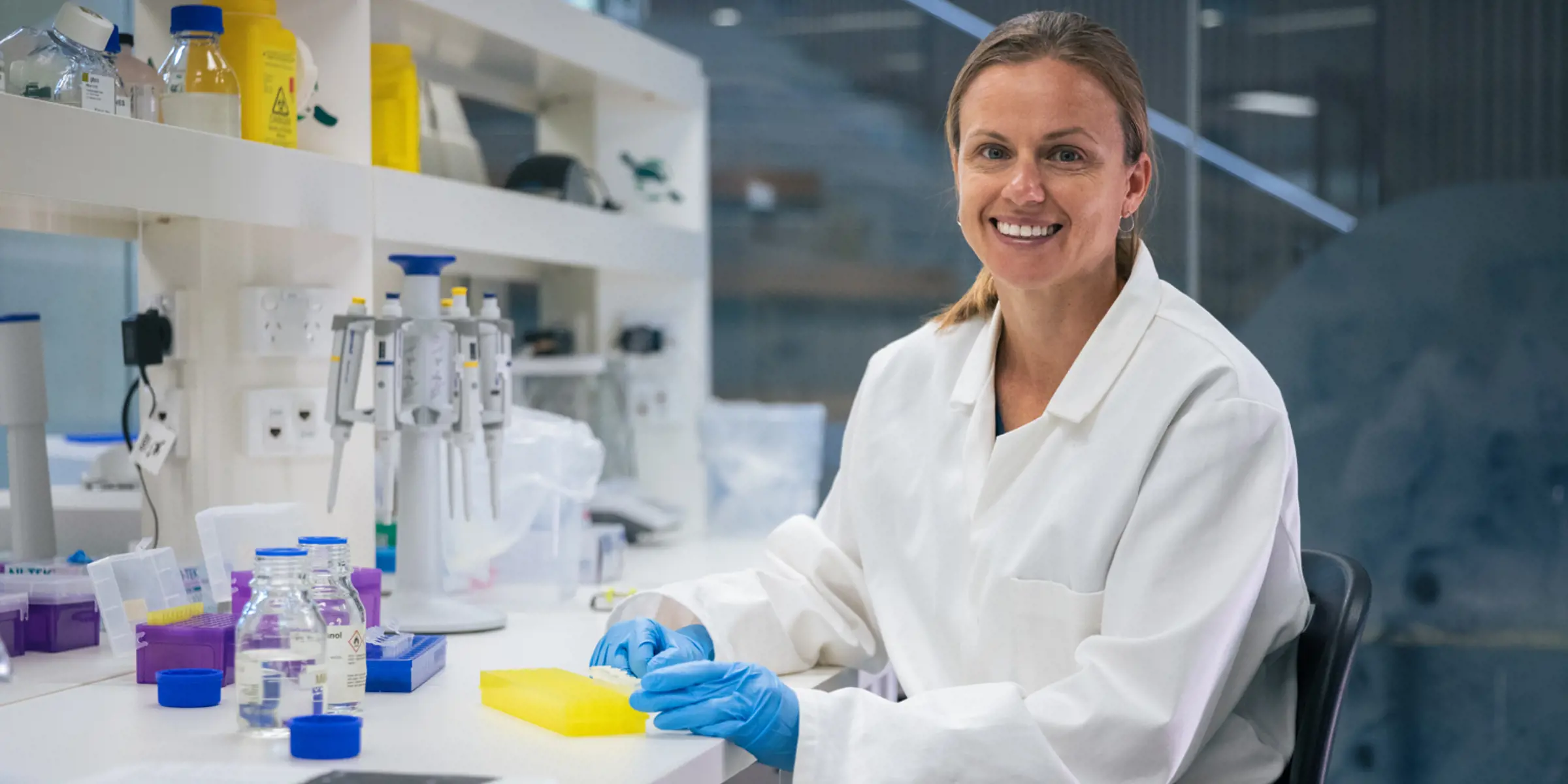 Conservation Scientist working in the lab