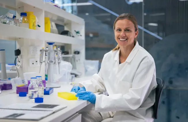 Conservation Scientist working in the lab